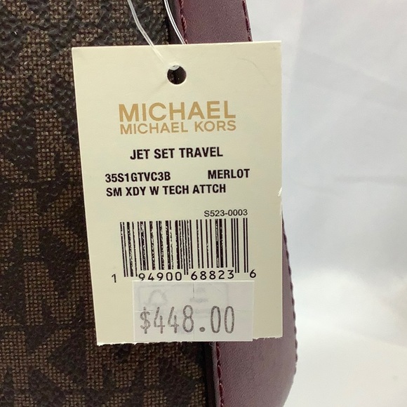 NWT Michael Kors Signature Brown Multicolor Crossbody with Tech Attached - Picture 8 of 8